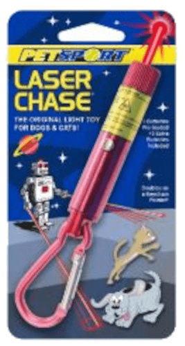 Petsport laserlamp Laser Chase II 10 cm roze 4-delig