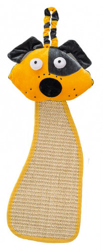 Ferplast krabpaal met hondenhoofd 56 x 20 cm sisal geel