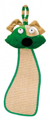 Ferplast krabpaal met hondenhoofd 56 x 20 cm sisal groen