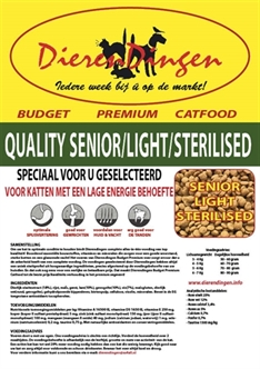 Budget Premium Catfood Quality Senior - Light - Sterilised 15 kg